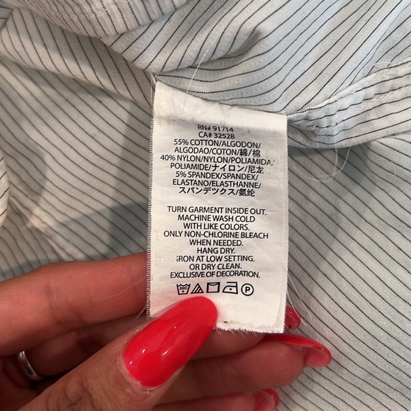 🔥Armani Exchange White Striped  Shirt🔥 - Picture 4 of 7